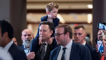 Elon Musk anländer till Capitol Hill med sin son X Æ A-Xii. Foto: J. Scott Applewhite/AP/TT. 