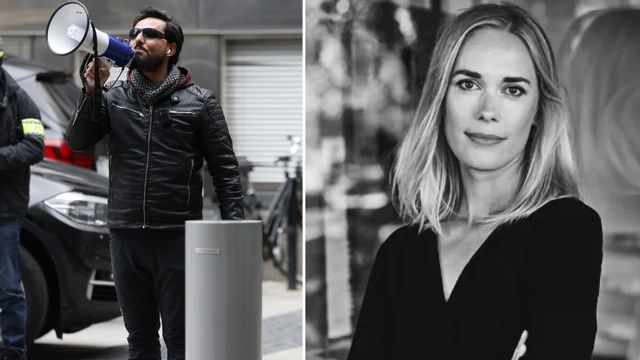 Salwan Momika till höger. Advokat Alice Cullberg till vänster. Foto: Fredrik Persson/TT/ Faksimil advokatfirman Två lejon