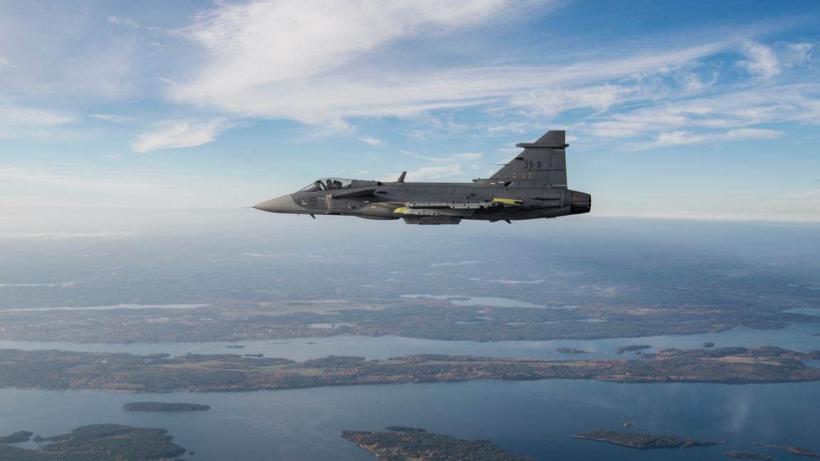 Ett projekt för att använda fossilfria bränslen i militära flyg har fått goda resultat. Arkivbild. Lars Pehrson/SvD/TT