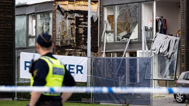 En 24-årig kvinna dog efter en sprängning tidigt på morgonen utanför Uppsala den 28 september förra året. Foto: PONTUS LUNDAHL/TT