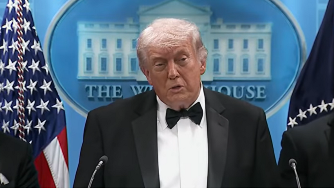 Donald Trump på presskonferensen. Fakismil / Youtube