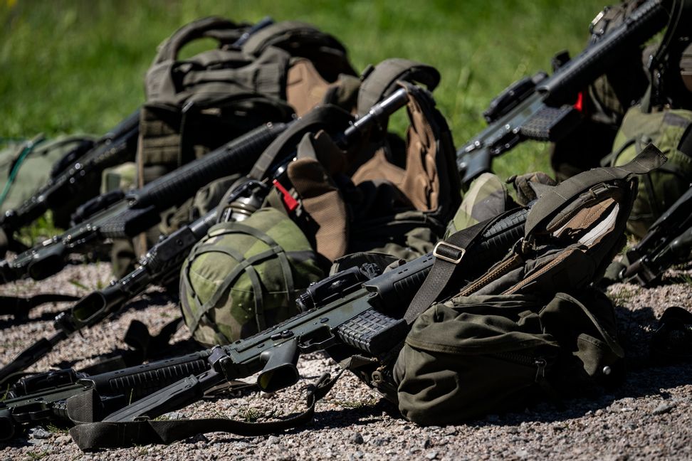 De äldre AK5:orna som ska ersättas med finländska AK24. Arkivbild. Foto: Johan Nilsson/TT