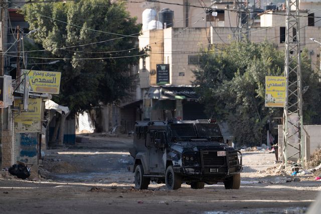 Palestinska myndighetens styrkor i Jenin. Majdi Mohammad/AP/TT