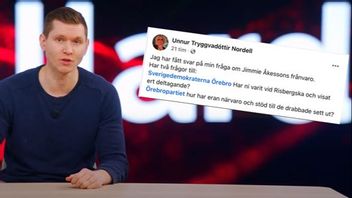 Örebropartiets Markus Allard donerade 100 000 kronor till de drabbade efter massmordet. Nu kritiserar han S för att politisera tragedin. Foto: Faksimil Youtube/Riks.
