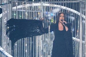 Yuval Raphael tävlade för Israel i Eurovision Song Contest 2025.  Martin Meissner/AP/TT