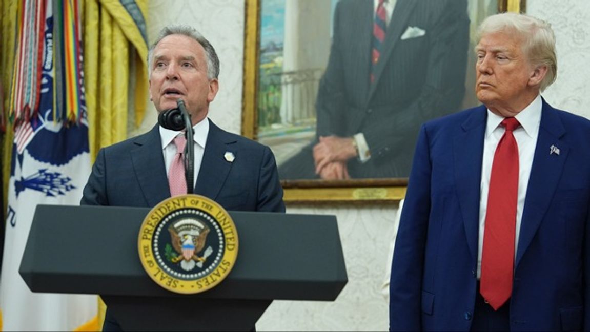 Steve Witkoff, till vänster, har utformat det senaste utkastet till avtal om vapenvila mellan Israel och Hamas. Foto: AP