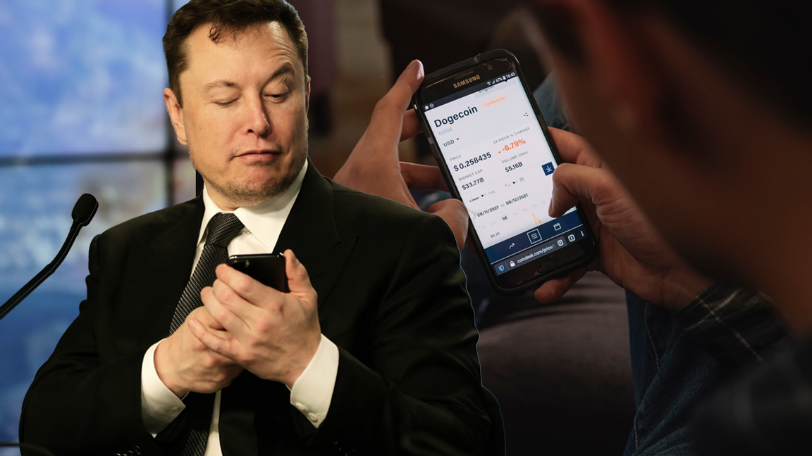 Keith Johnson stämmer Elon Musk. Foto: Stina Stjernkvist/John Raoux/AP/TT