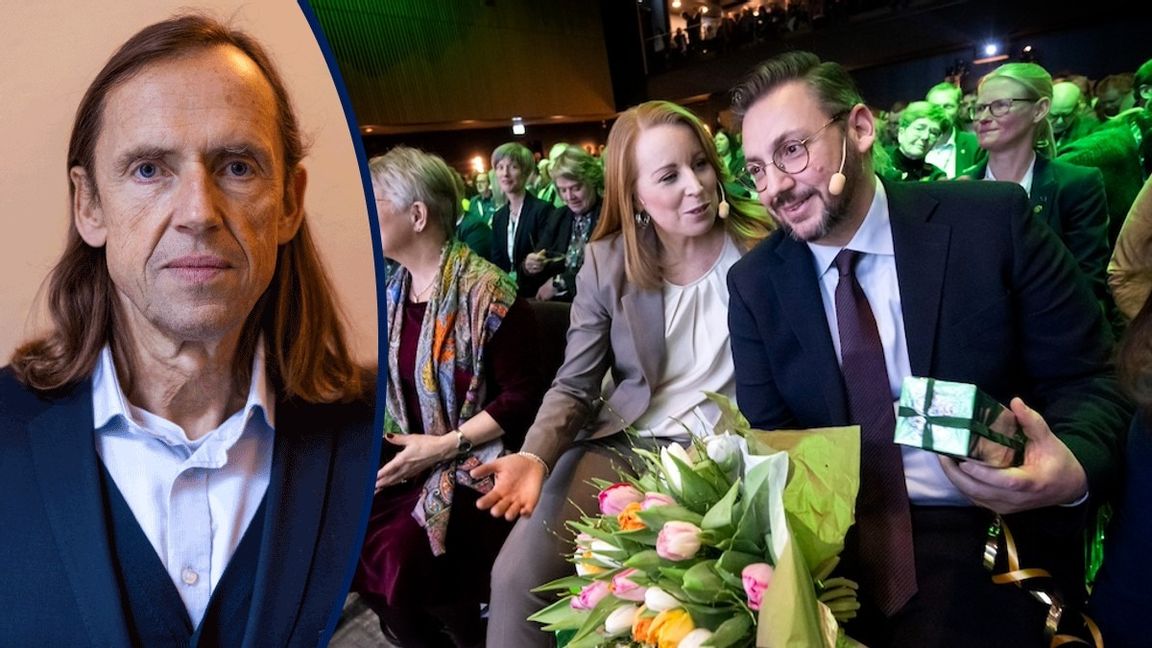 Annie Lööf och Muharrem Demirok efter att Demirok just valts till ny centerledare. Foto: Johan Nilsson/TT