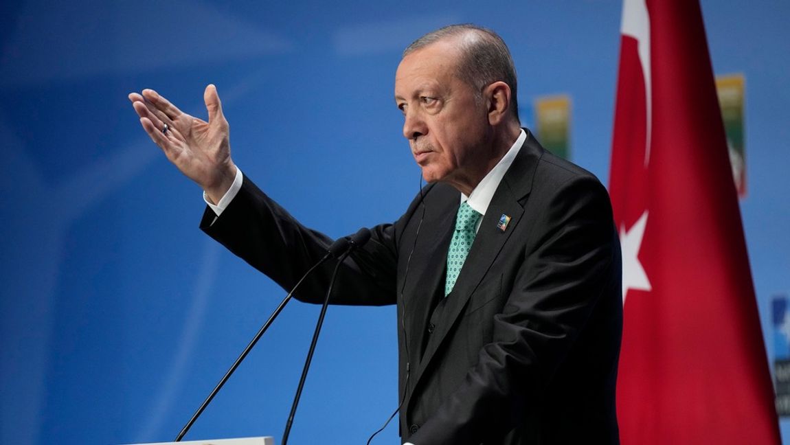 Erdogan öppnar för en votering under sommaren. Foto: Pavel Golovkin/ TT