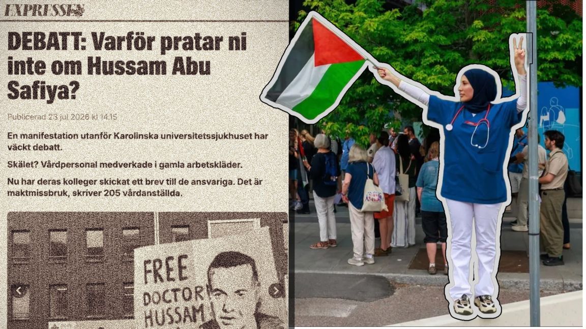 250 vårdanställda tar läkarkollegor som demonstrerade i försvar. Foto: Skärmdumar X/Expressen