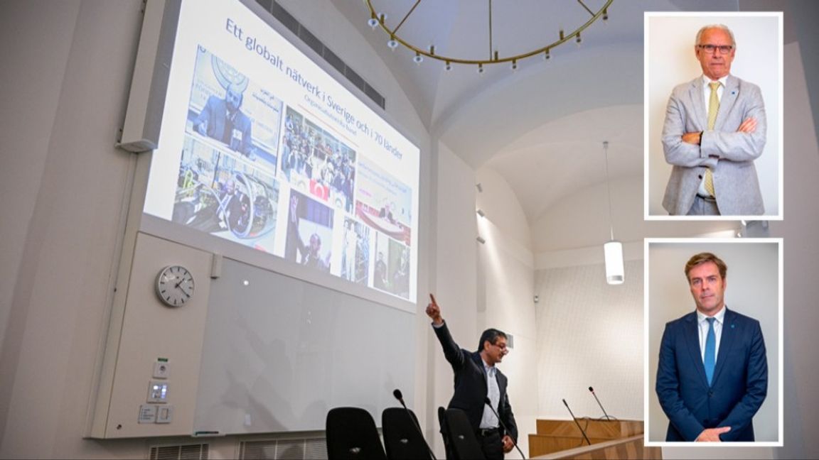 Sameh Egyptson har länge forskat om islamistisk extremism och infiltration. Överst till höger: Torsten Elofsson. Längst ned till höger: Hans Eklind. Photo credit: Anders Wiklund/TT