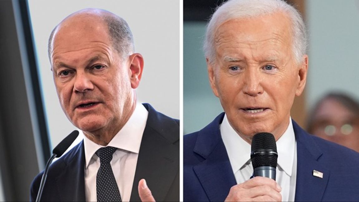 Biden går och lägger sig tidigt. Missade enligt uppgifter möte med Tysklands förbundskansler Olaf Scholz. Foto: Evan Vucci/AP