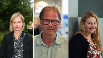 Jonna Sima, Anders Lindberg och Isobel Hadley-Kamptz. Bild: Fredrik Sandberg/TT/Gustav Fröjdlund/CC BY-SA 4.0/Stina Stjernkvist/TT