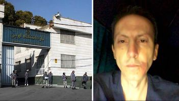 Montage av exteriör av fängelset Evin och porträtt på den svensk-iranske forskaren Ahmadreza Djalali. Ehsan Iran/privat