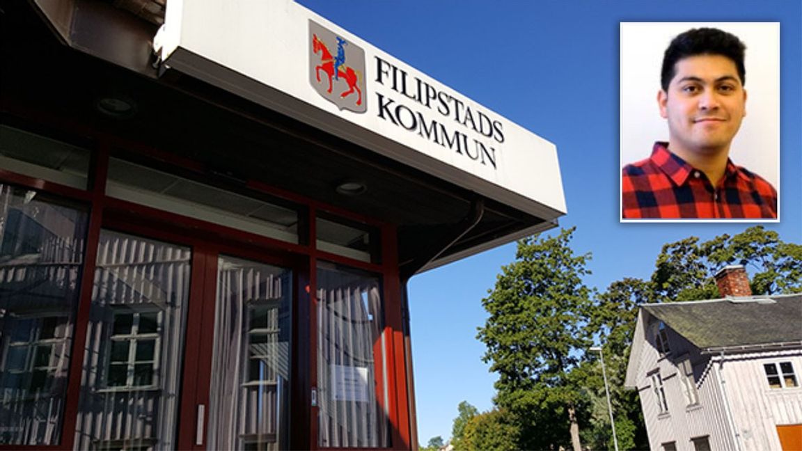 Filipstads kommunhus där Jomark Polintan (S) har flera uppdrag, som han nu entledigas från av rätten efter en fängelsedom. Foto: Filipstads kommun