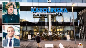 Dagens debattörer Britt-Mari Canhasi och Gabriel Kroon (SD). Foto: Sverigedemokraterna