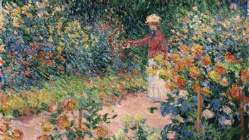 Claude Monets oljemålning ”Le jardin de Monet à Giverny” från 1895 är en av de målningar som tas bort från Kunsthaus Zürich då den stals av nazisterna under andra världskriget. Foto: Presse Kunsthaus (Kunsthaus Zürich). 