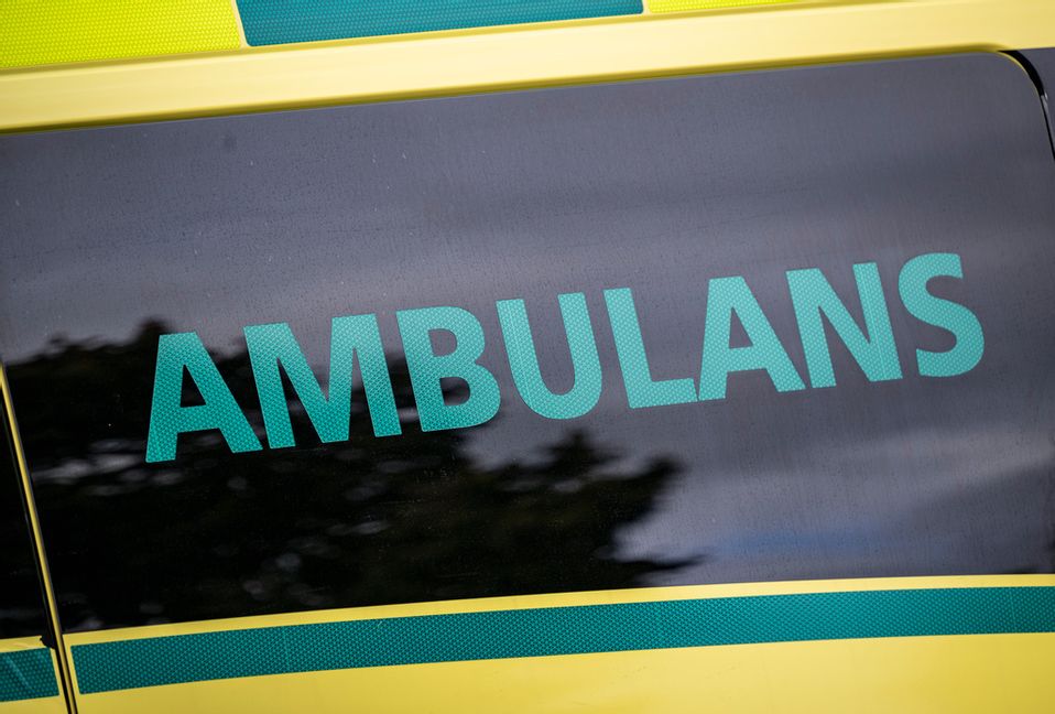 En pojke har fått föras med ambulans till sjukhus efter att ha blivit biten av en hund. Arkivbild. Johan Nilsson/TT