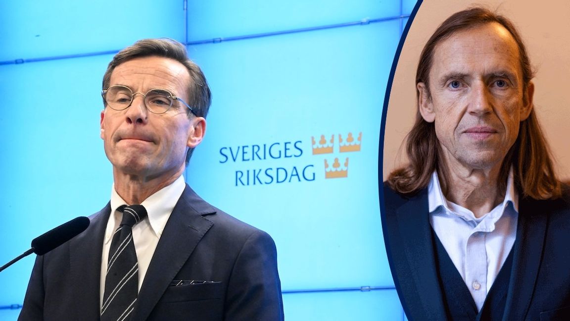 Ulf Kristersson (M) på pressträffen efter att han valts till statsminister. Foto: Fredrik Sandberg/TT