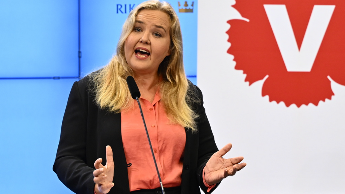 Gabrielsson sätter ned foten – på Centerpartiets tår. Foto: Anders Wiklund/TT