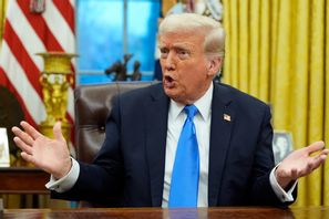 President Donald Trump svingar mot USA:s centralbank. Arkivbild. Alex Brandon/AP/TT