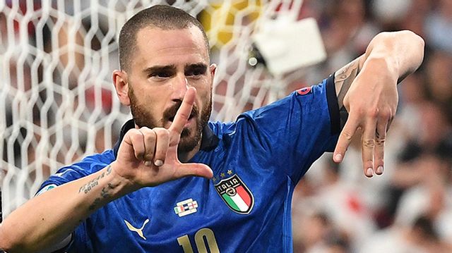 Leonardo Bonucci kvitterade för Italien. Foto: Andy Rain AP/TT