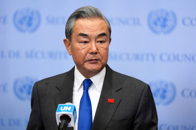 Kinas utrikesminister Wang Yi. Bild från tidigare i veckan. Julia Demaree Nikhinson/AP/TT