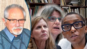 Ordförandena för MIT, University of Pennsylvania och Harvard hade svårt att besvara frågor om uppmaningar till folkmord. Foto: Mark Schiefelbein/AP/TT/Janerik Henriksson/TT (montage) 