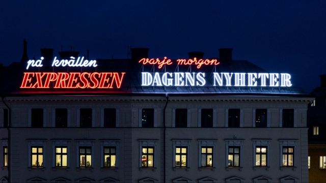 Skymning för gammelmedia. Foto: Christine Olsson/TT