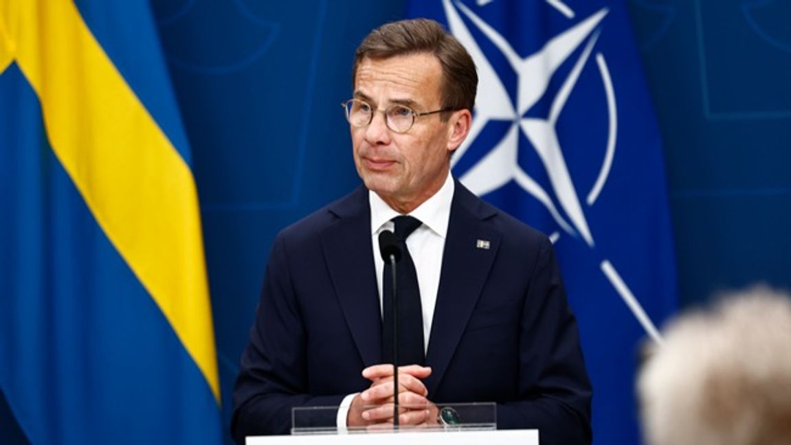 Säkerhetspolisens livvakter har oavsiktligt röjt känslig information om statsminister Ulf Kristersson. Foto: Stefan Jerrevång/TT.