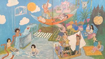 Mångkulturell harmoni ur Vi bor i samma hus (FN-förbundet, 1973) skriven av Birgitta Gedin och Anna-Lena Wästberg med teckningar av Margareta Lööf.