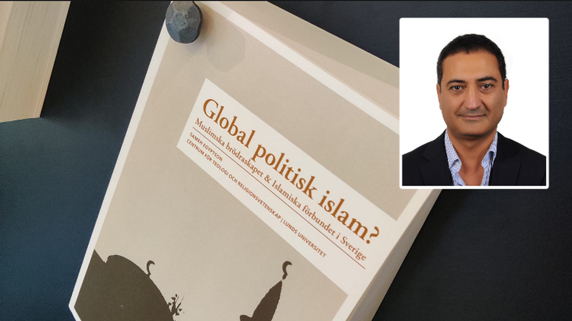 Sameh Egyptson släpper sin avhandling ”Global politisk islam? Muslimska brödraskapet och Islamiska förbundet i Sverige” på fredag. Foto: Skärmdump Facebook 