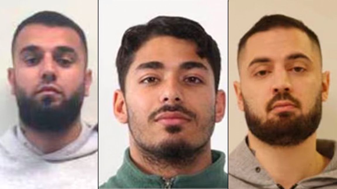 Maykil Yokhanna, Benjamin Mahdi och Hassan Mohammad döms till livstids fängelse för mordet på tolvåriga Adriana. Foto: Polisen
