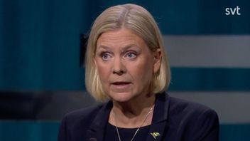 Magdalena Andersson i Agenda. Foto: SVT.