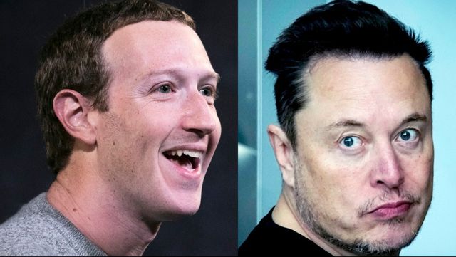 Elon Musk passeras av rivalen Zuckerberg. Foto: Mark Lennihan/Ebrahim Noroozi/AP/TT