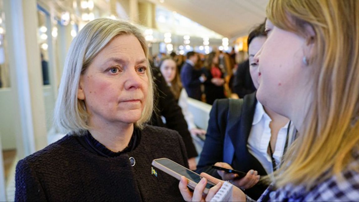 Socialdemokraterna och Magdalena Andersson har inte bestämt sig än. Foto: Christine Olsson/TT