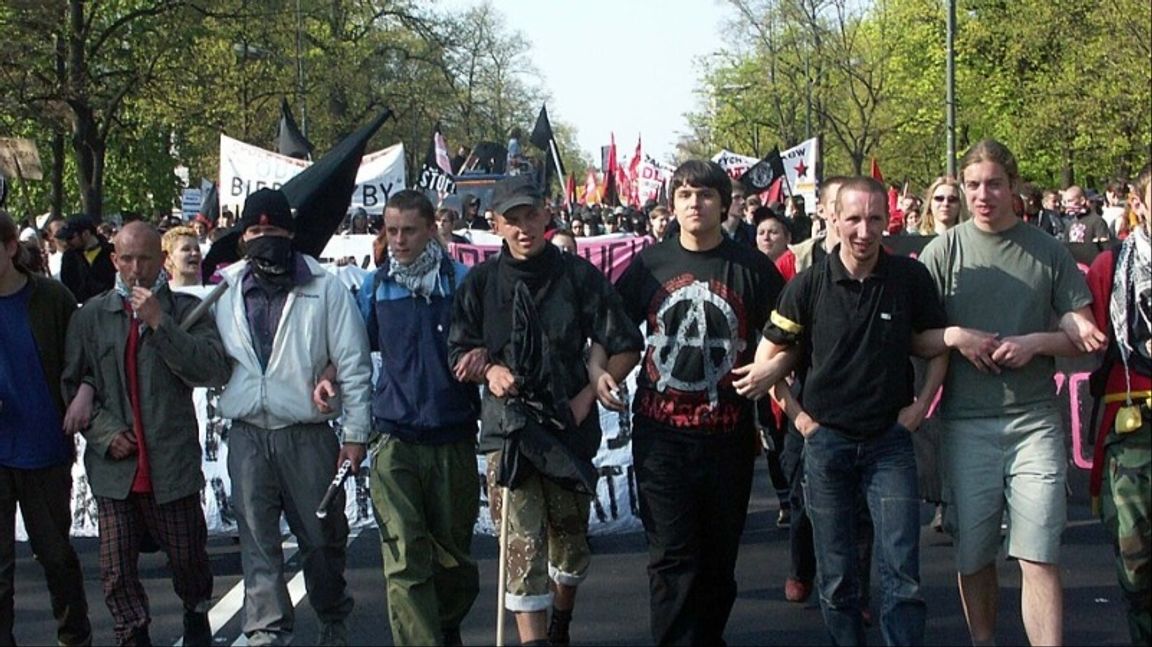 Anti- Globalist Assembly protesterar. Foto: Wikipedia commons / Chepry (Andrzej Barabasz)