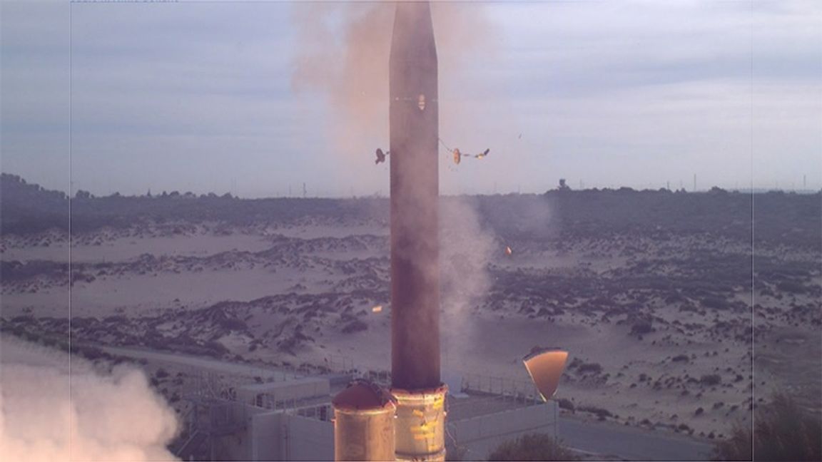 Arrow 3 under en tidigare testfas. Foto: United States Missile Defense Agency (public domain)