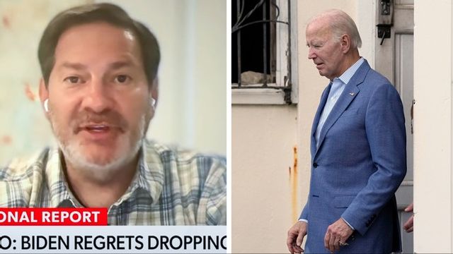 Journalisten Mark Halperin kritiserar medias icke-bevakning av Joe Bidens förfall. Foto: Susan Walsh/AP/Newsmax