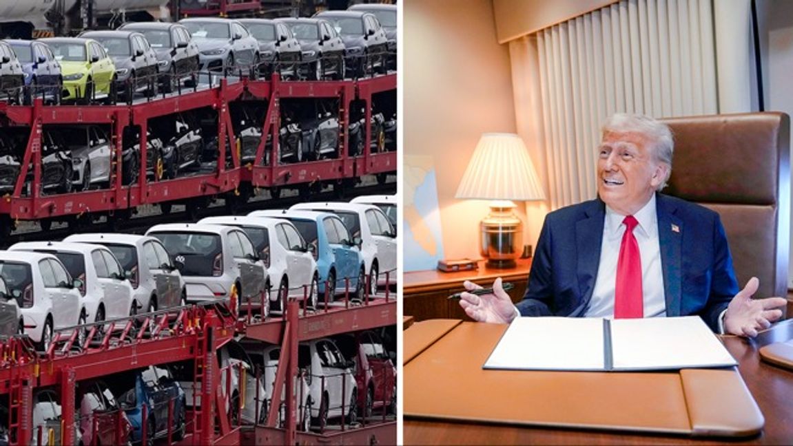 Donald Trump har lovat ståltullar från måndagen. Och handelstullar mot EU är också på bordet enligt Donald Trumps policychef Stephen Miller. Foto: AP