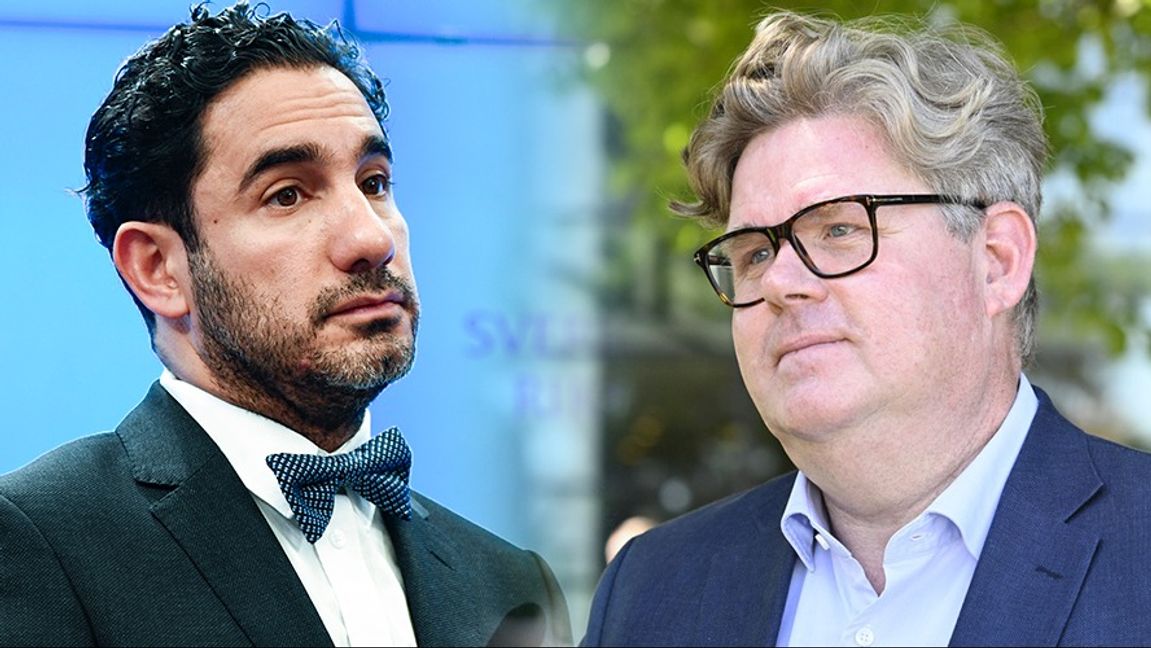 ”De 15-åringar som denna sommar begått grova våldsbrott i Sverige och Danmark var ungefär fem år gamla när Ardalan Shekarabi blev minister”, skriver Gunnar Strömmer (M) på Instagram. Foto: Lars Schröder/Christine Olsson/TT