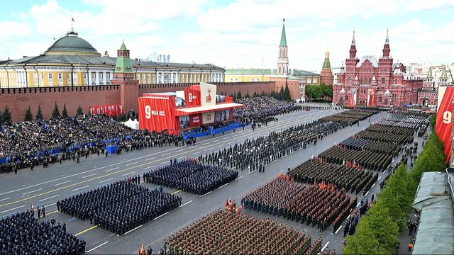 Segerdagsparaden på Röda torget i Moskva den 9 maj 2025. Foto: kremlin.ru
