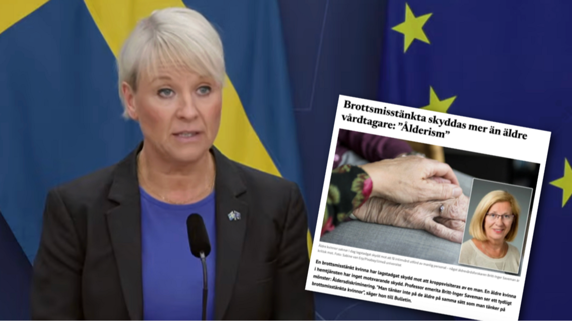 Äldreminister Anna Tenje (M) är kritisk mot att äldre kvinnor har svagare rättsskydd i hemtjänstvården än vad brottsmisstänkta kvinnor har gällande kroppsvisitering. Foto: Regeringskansliet/Bulletin