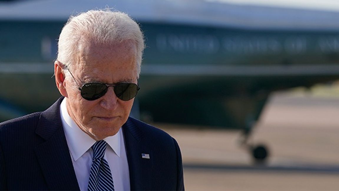 President Joe Biden på väg till Bryssel. Foto: Patrick Semansky/TT