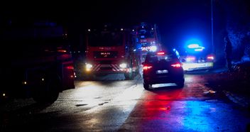 Polis och räddningstjänst på plats på Fyn på tisdagskvällen. Foto: Robert Wengler/Scanpix/TT