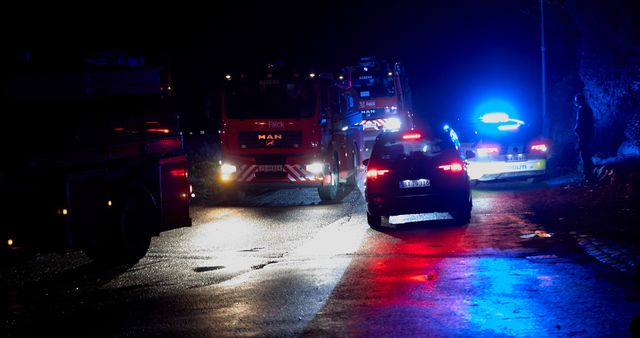 Polis och räddningstjänst på plats på Fyn på tisdagskvällen. Foto: Robert Wengler/Scanpix/TT