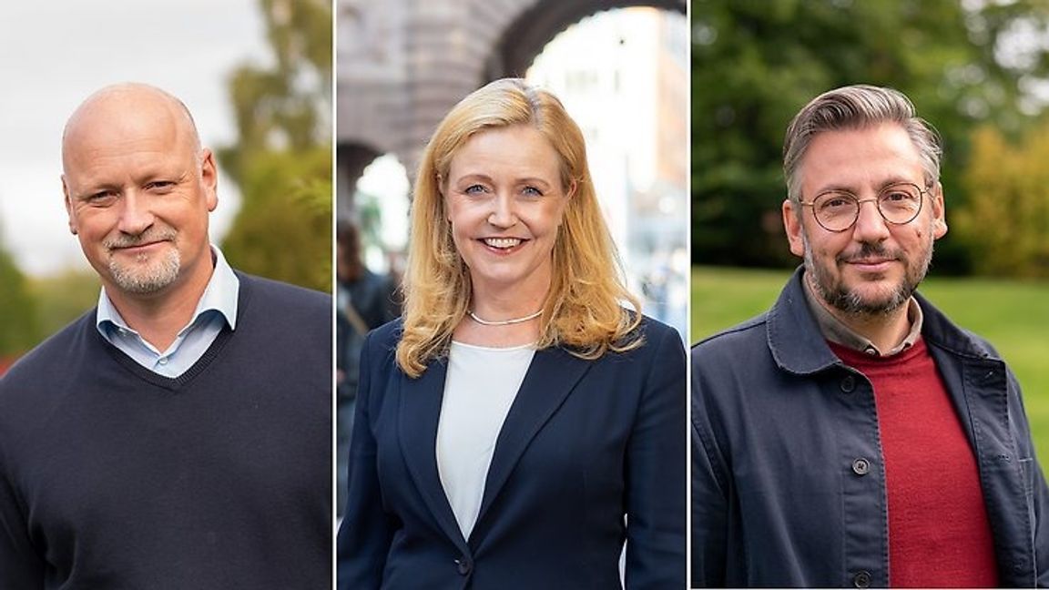 Daniel Bäckström, Elisabeth Thand Ringqvist och Muharrem Demirok. Foto: Pressbilder Centerpartiet