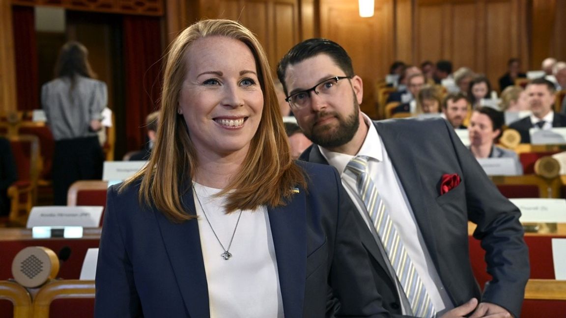 I Värnamo kikar inte längre SD över Centerns axel utan är det större partiet. Foto: Markku Ulander/TT