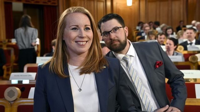 I Värnamo kikar inte längre SD över Centerns axel utan är det större partiet. Foto: Markku Ulander/TT