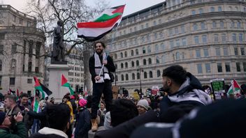 I London pågick en stor Palestinademonstration under lördagen. Foto: Alberto Pezzali/AP